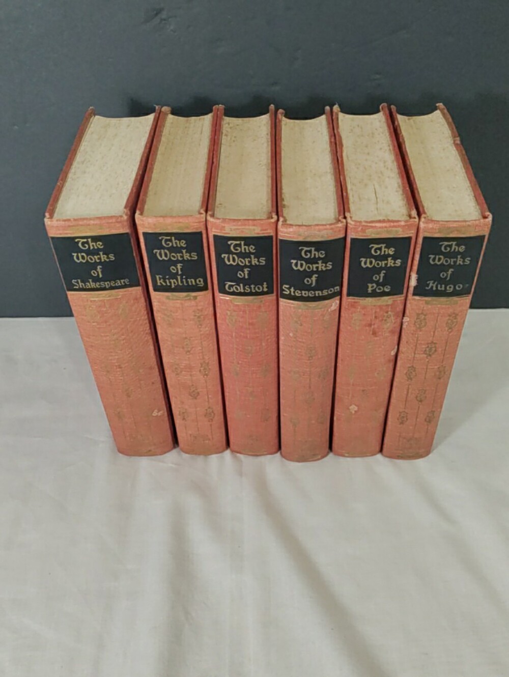 Vintage Walter J Black Classic The Works of Leo Tolstoi, Allan Poe, Lot of 6